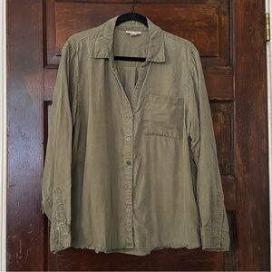 Knox Rose Olive Button Down Shirt
